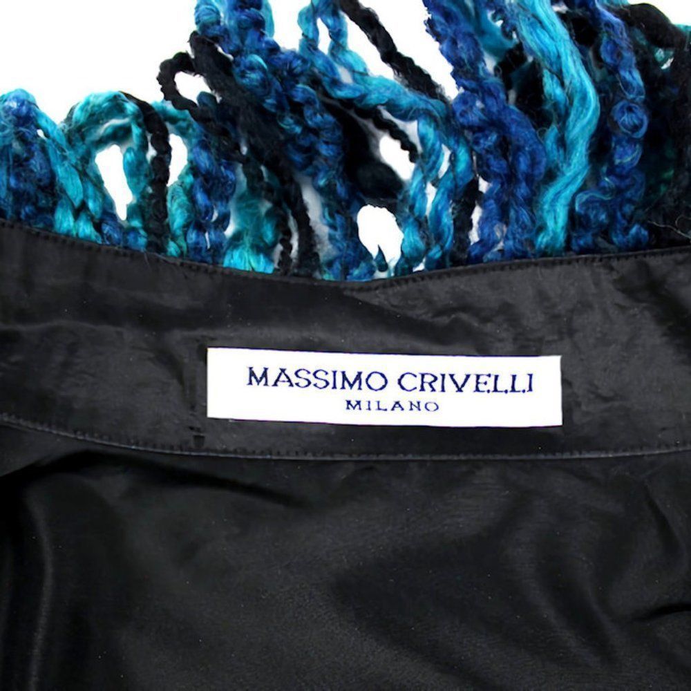 Silk Taffeta Puff Sleeve Blouse w/Embroidered Accents by MASSIMO CRIVELLI MILAN - Picture 10 of 12